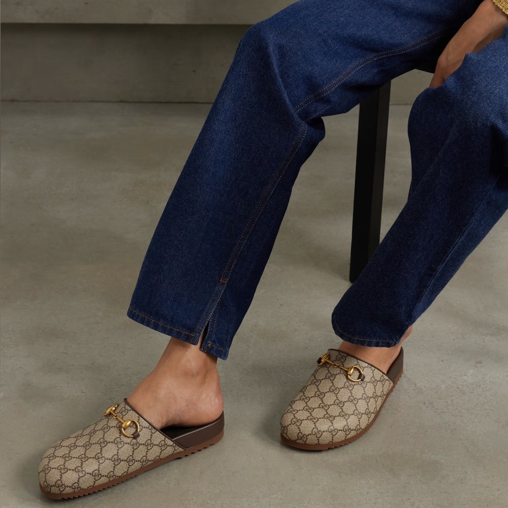 Gucci Sol GG Canvas Clogs Mules